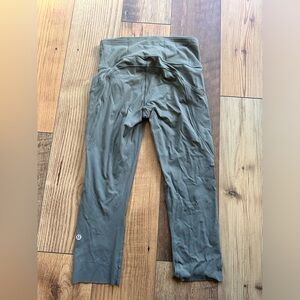 Green cropped lululemon leggings